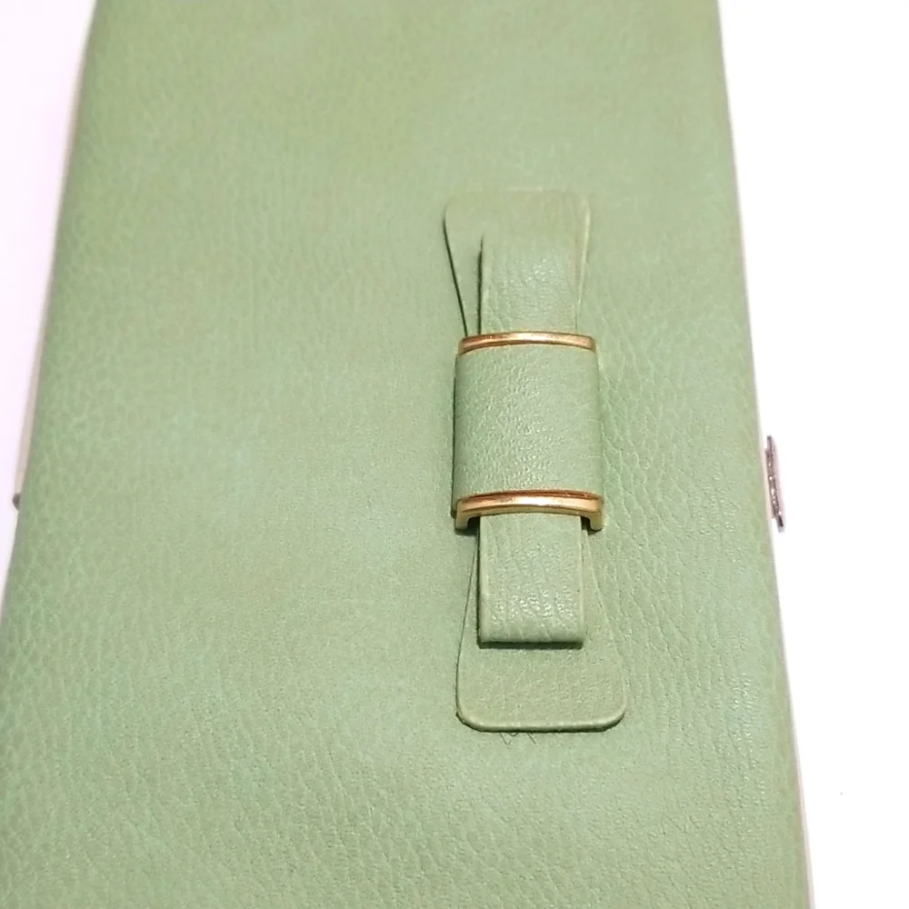 Mint Green Faux Leather Strap Case / Wallet
